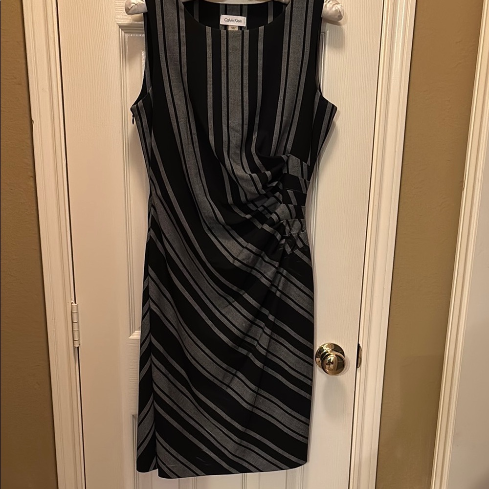Calvin Klein gray and black dress.